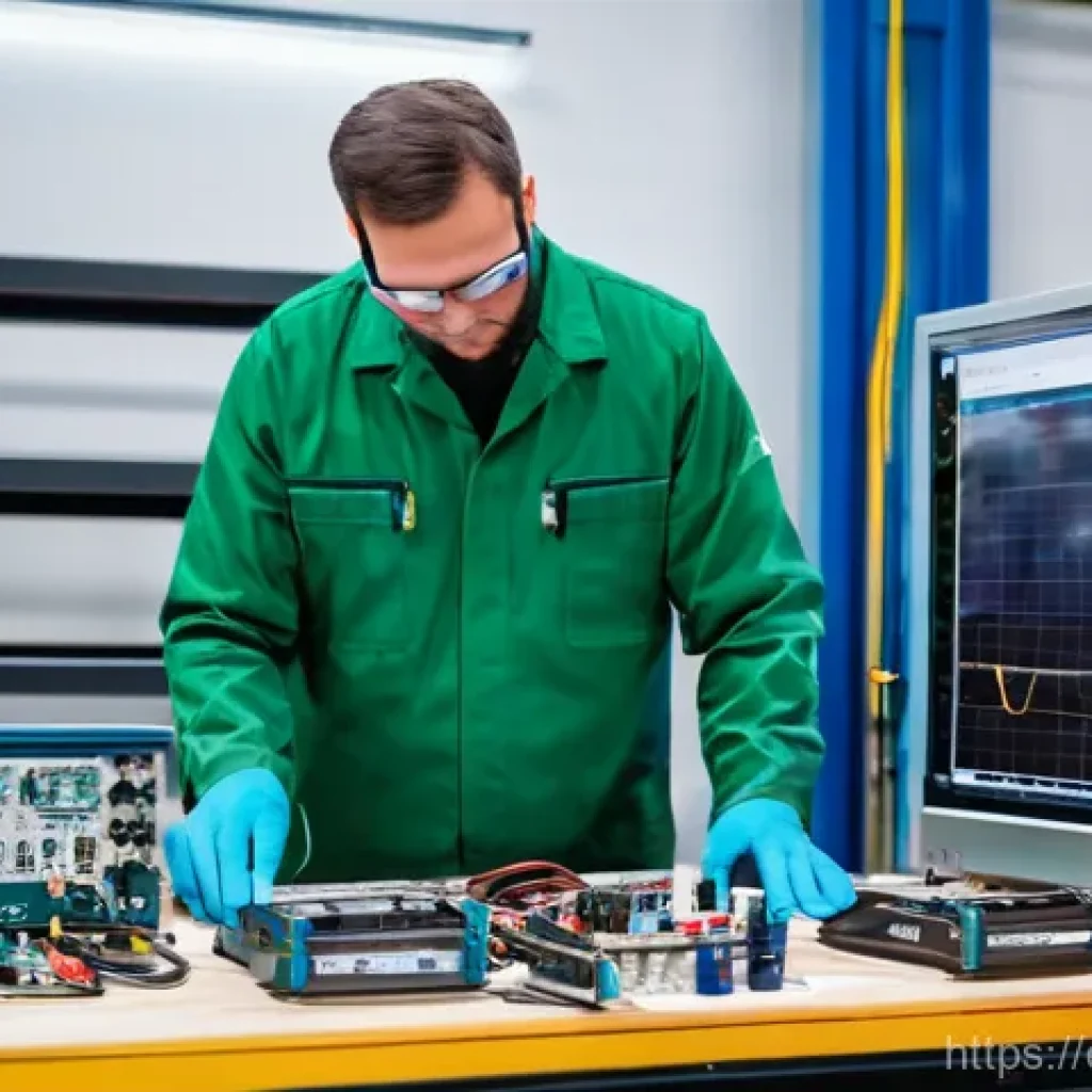 자동차정비 직종별 연봉 비교 - **Electromechanical Specialist at Work:**
A highly skilled automotive technician, appearing to b...